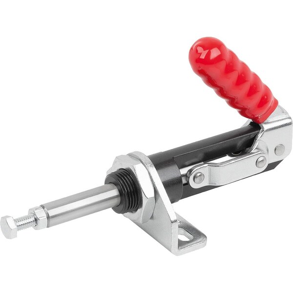 Push-Pull Clamp, With Mounting Bracket Standard, F2=2400, Steel Galvanized, Comp:Plastic Comp:Red